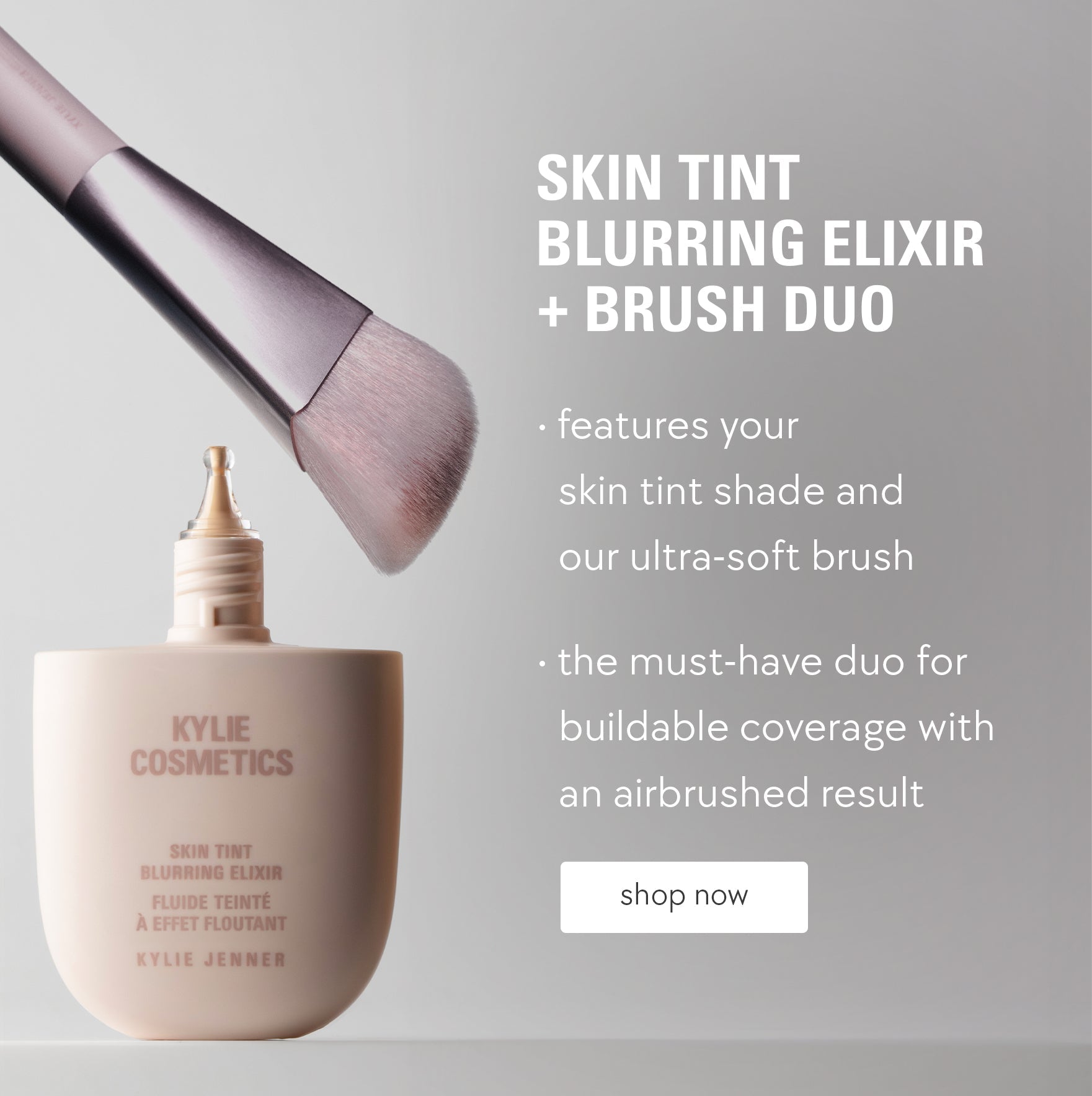 All-in-One Skin Blurring Tint with Blending Brush Duo (Glow, Moisturizer, Sunscreen & Foundation)