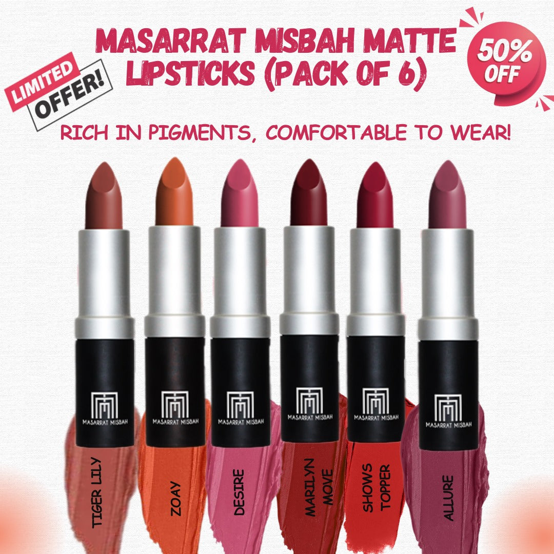 Massarat Misbah Matte Lipsticks - Soft Touch & Strong Impact!