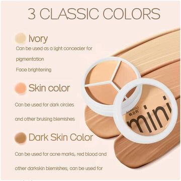 3 in 1 concealer with FREE Blending Brush - For Brightening, Concealing & Contouring